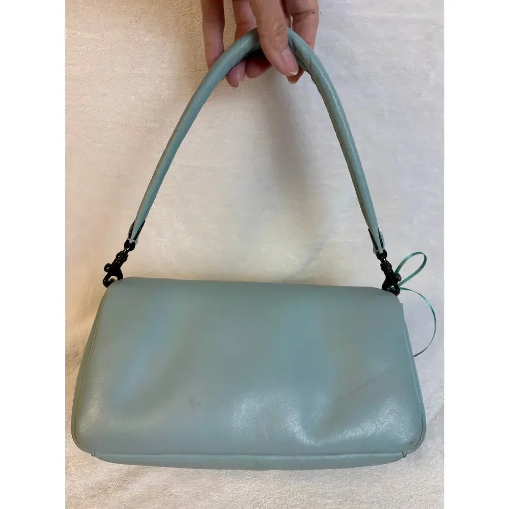 Coach Pillow Tabby Shoulder Bag 26 in Aqua Leather